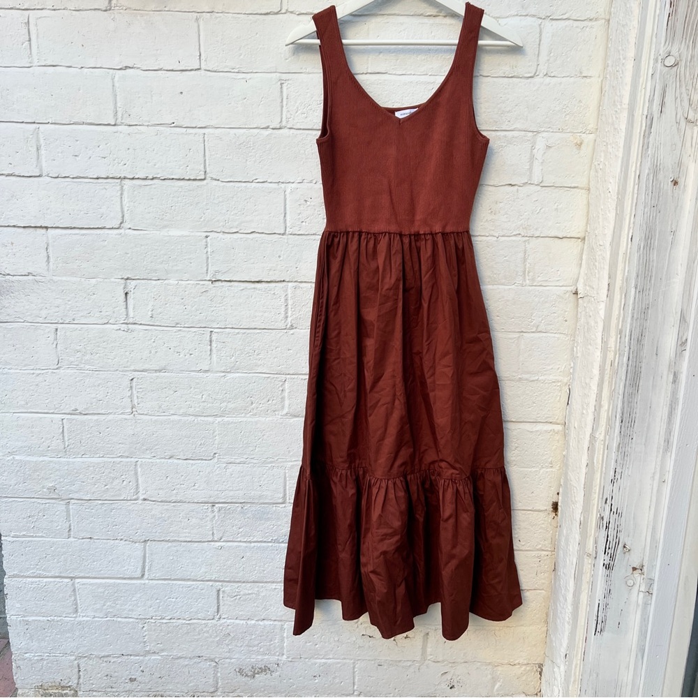 Fashionable brown multi dress